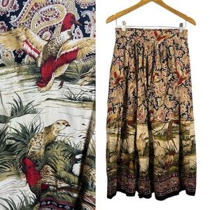Style Exchange Vintage 1990s Skirt Midi Quail Fall Colors Size 10/medium